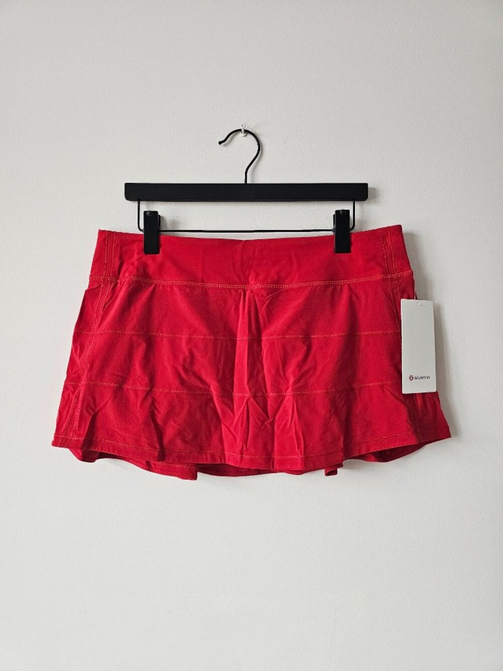 NWT LULULEMON DKRD Red Pace Rival Mid Rise Luxtreme Skirt 12